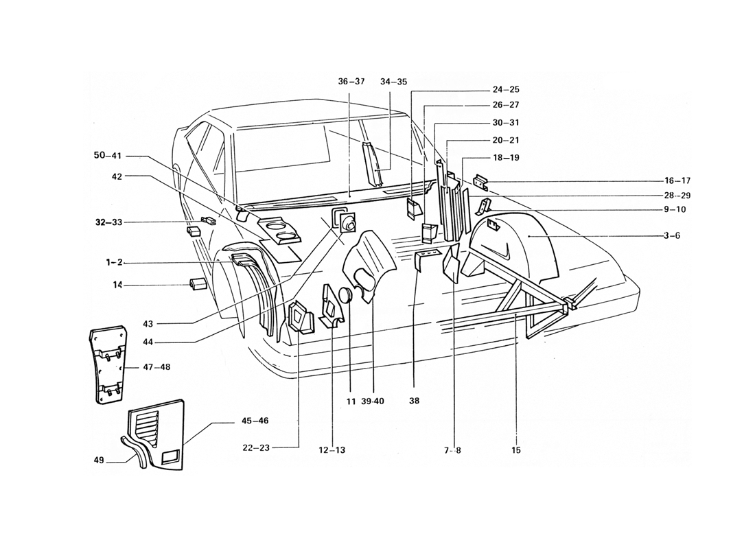 Schematic: Front Body Sub-Panels