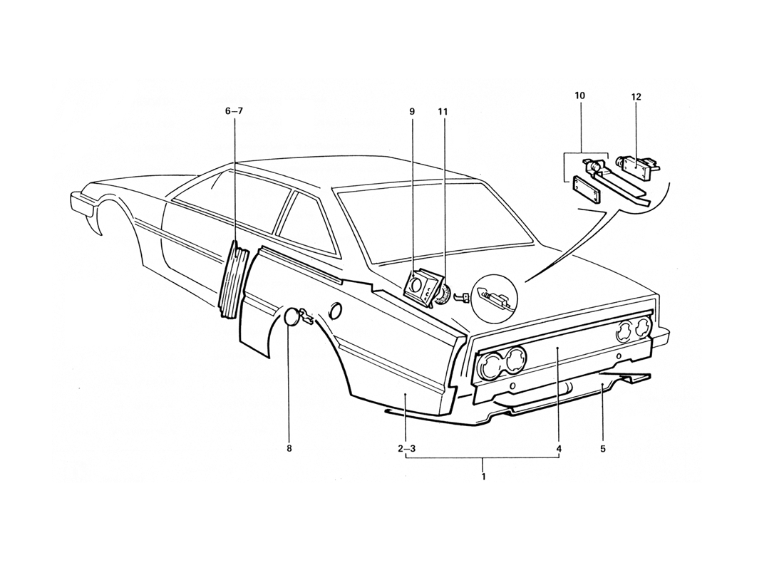 Schematic: Rear Body Panels