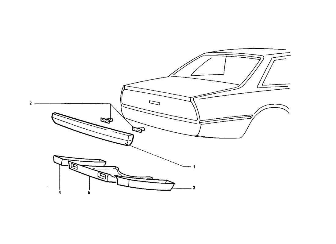 Schematic: Rear Bumper