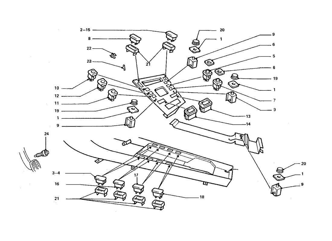 Schematic: Center Console Switchgear