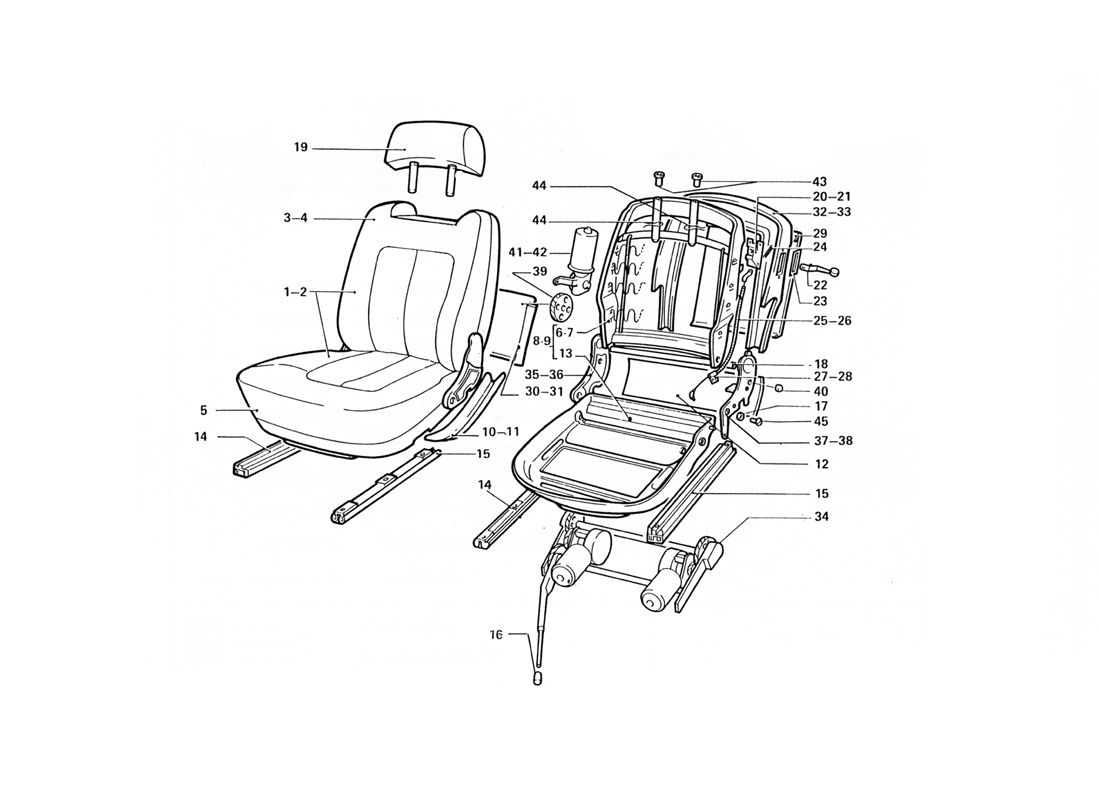 Schematic: Front Seats