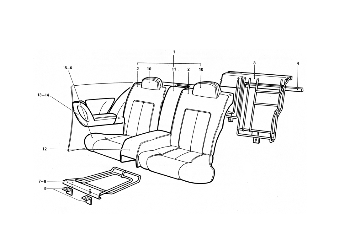 Schematic: Rear Seats