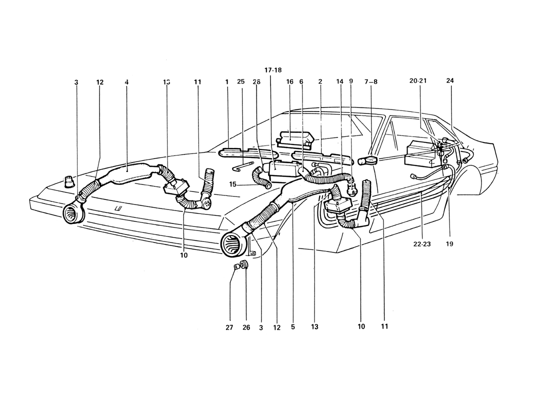 Schematic: Rear Lightsair Heaters & Blowers