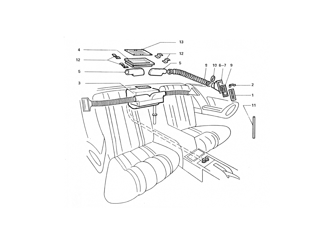 Schematic: Inner Rear A/C Unit