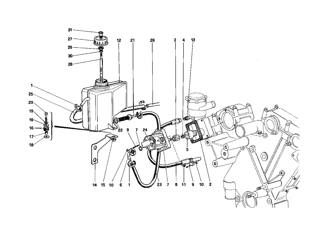 Schematic: Rear Suspension - Oil Tank And Oil Pump
