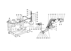 Rear Suspension - Self - Levelling Valve And Oil Lines