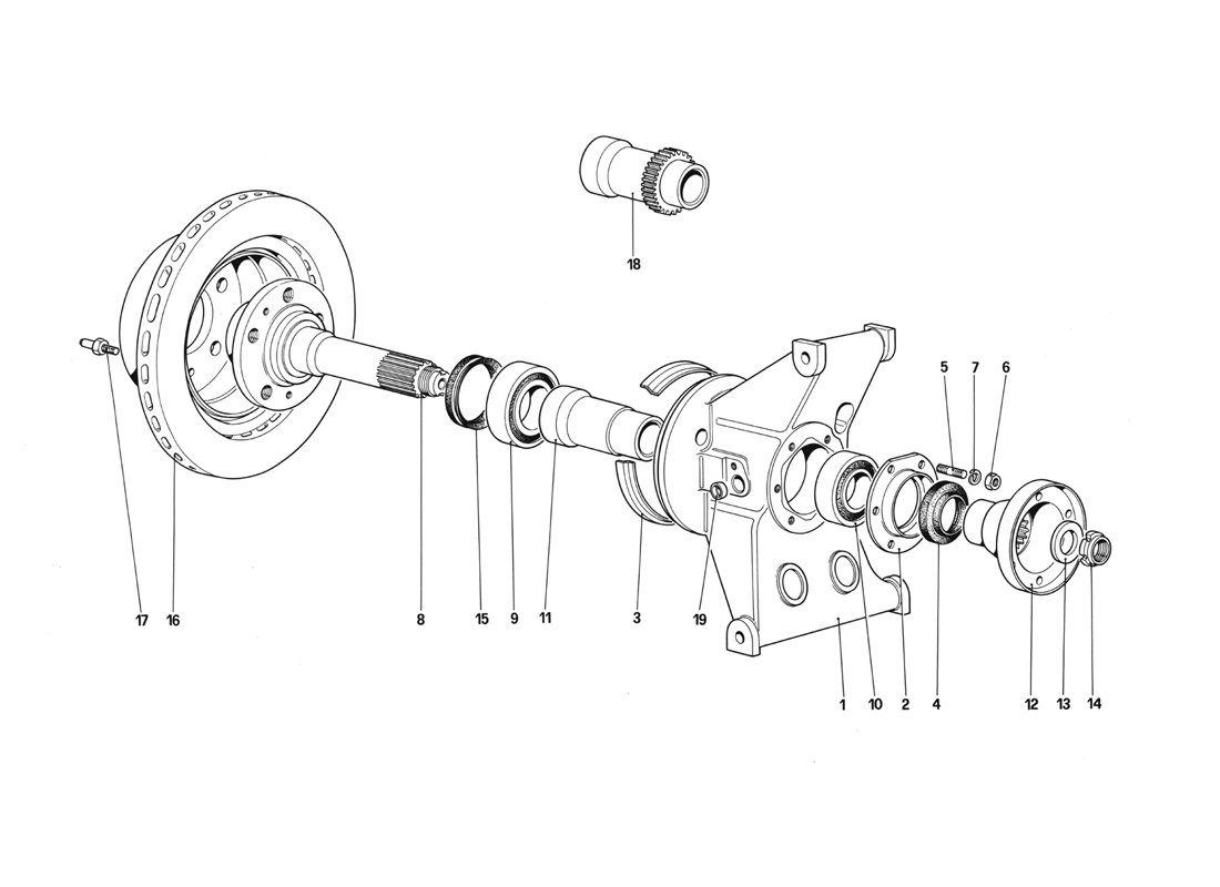 Schematic: Rear Suspension - Brake Disc