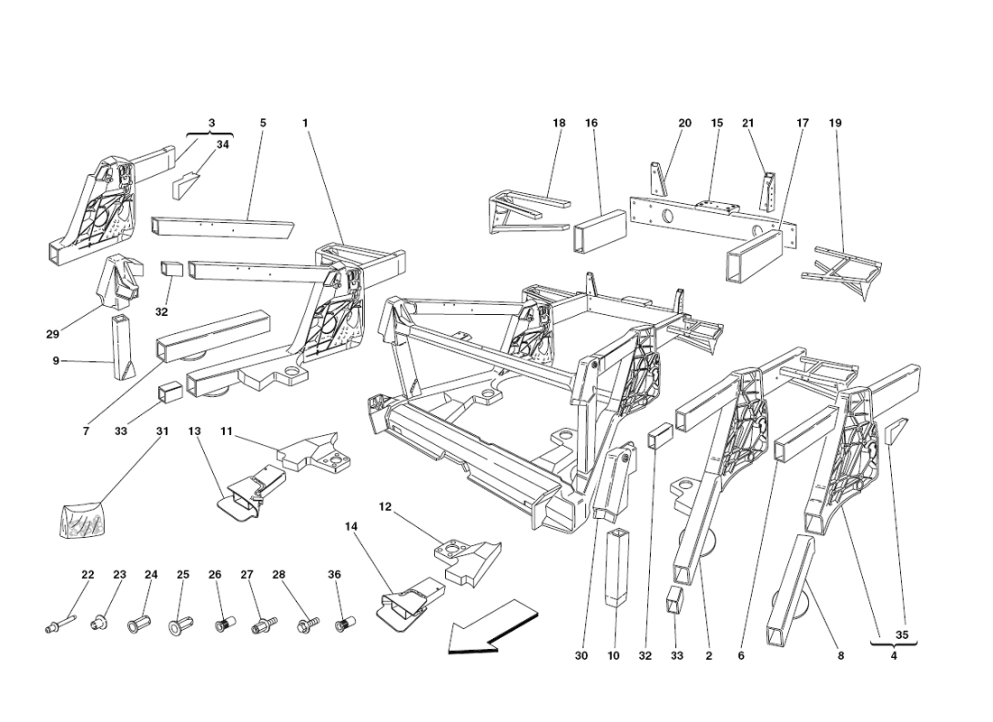 Schematic: Frame - Rear Structure