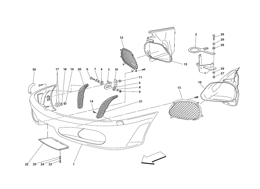 Schematic: Front Bumper