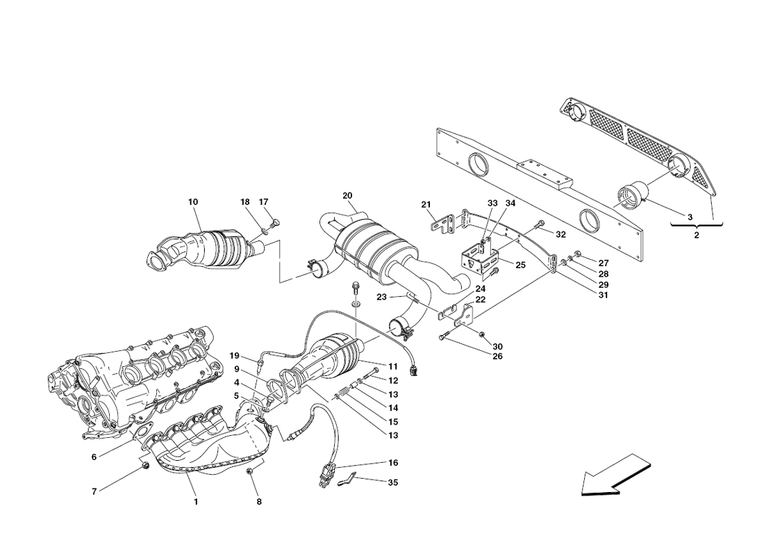 Schematic: Racing Exhaust System