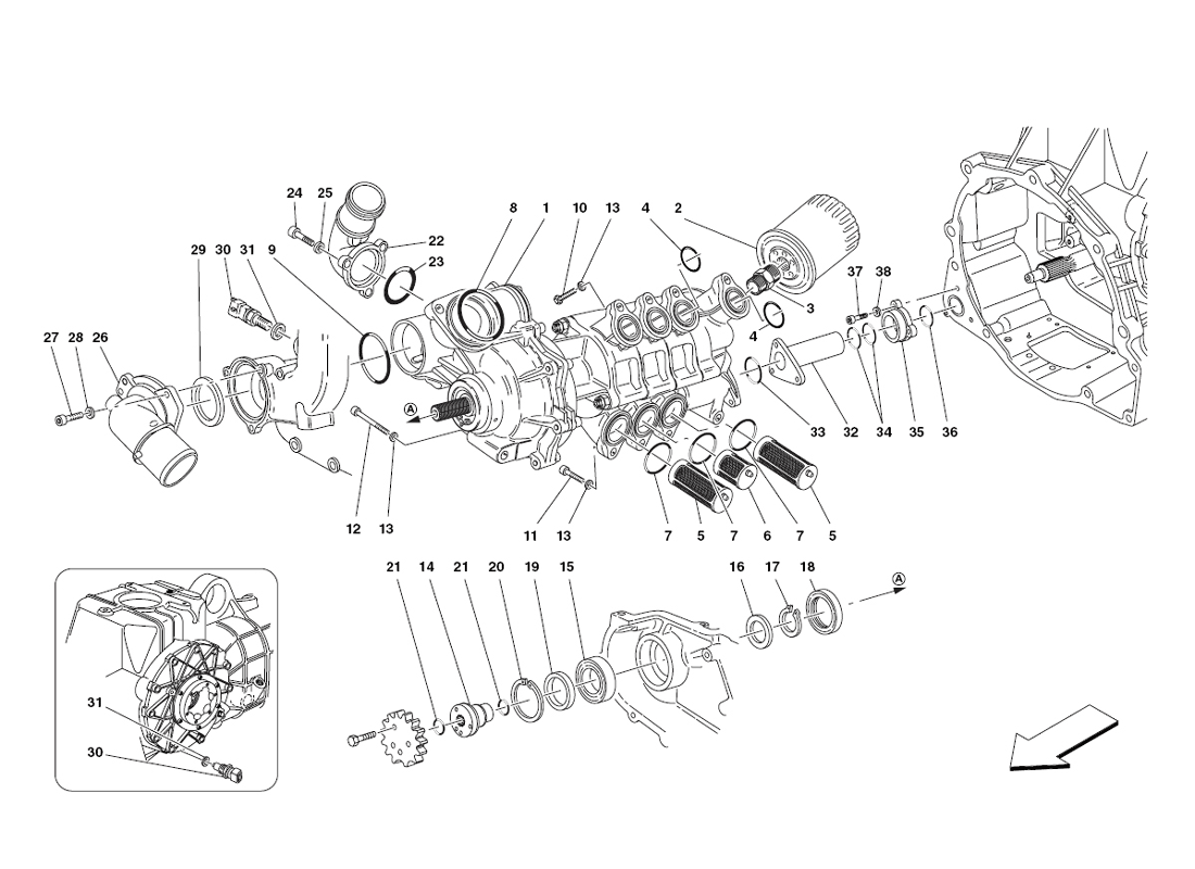 Schematic: Water/Oil Pump