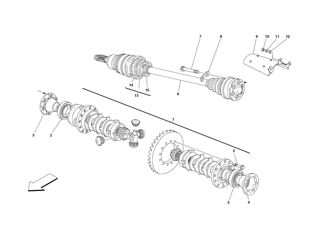 Schematic: Differential & Axle Shaft