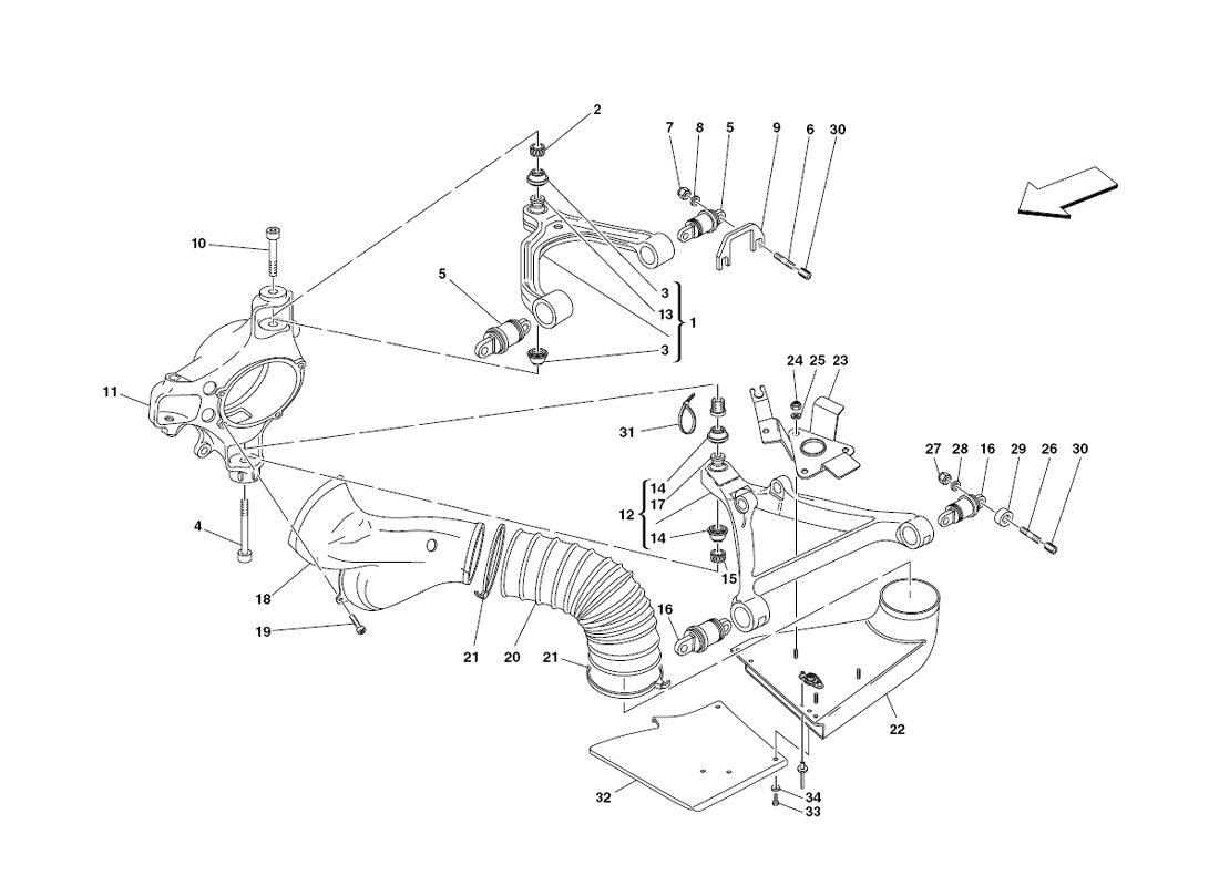 Schematic: Front Suspension - Wishbones