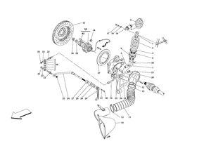 Rear Suspension - Shock Absorber And Brake Disc