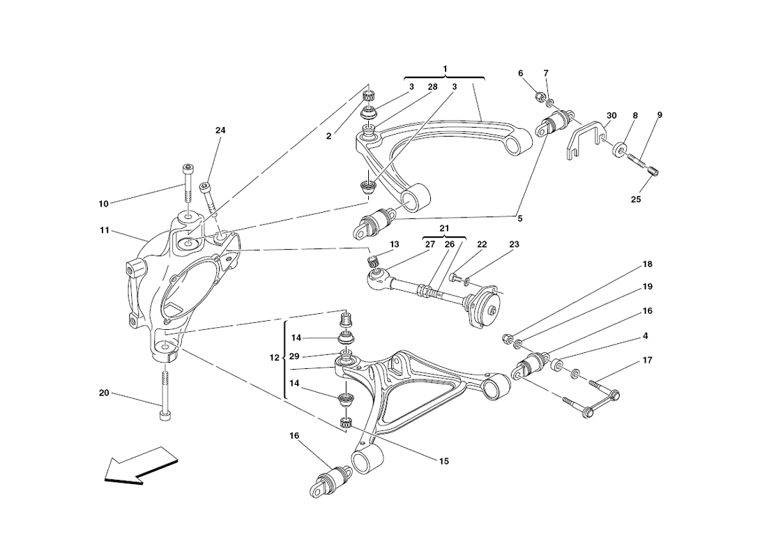 Schematic: Rear Suspension - Wishbones