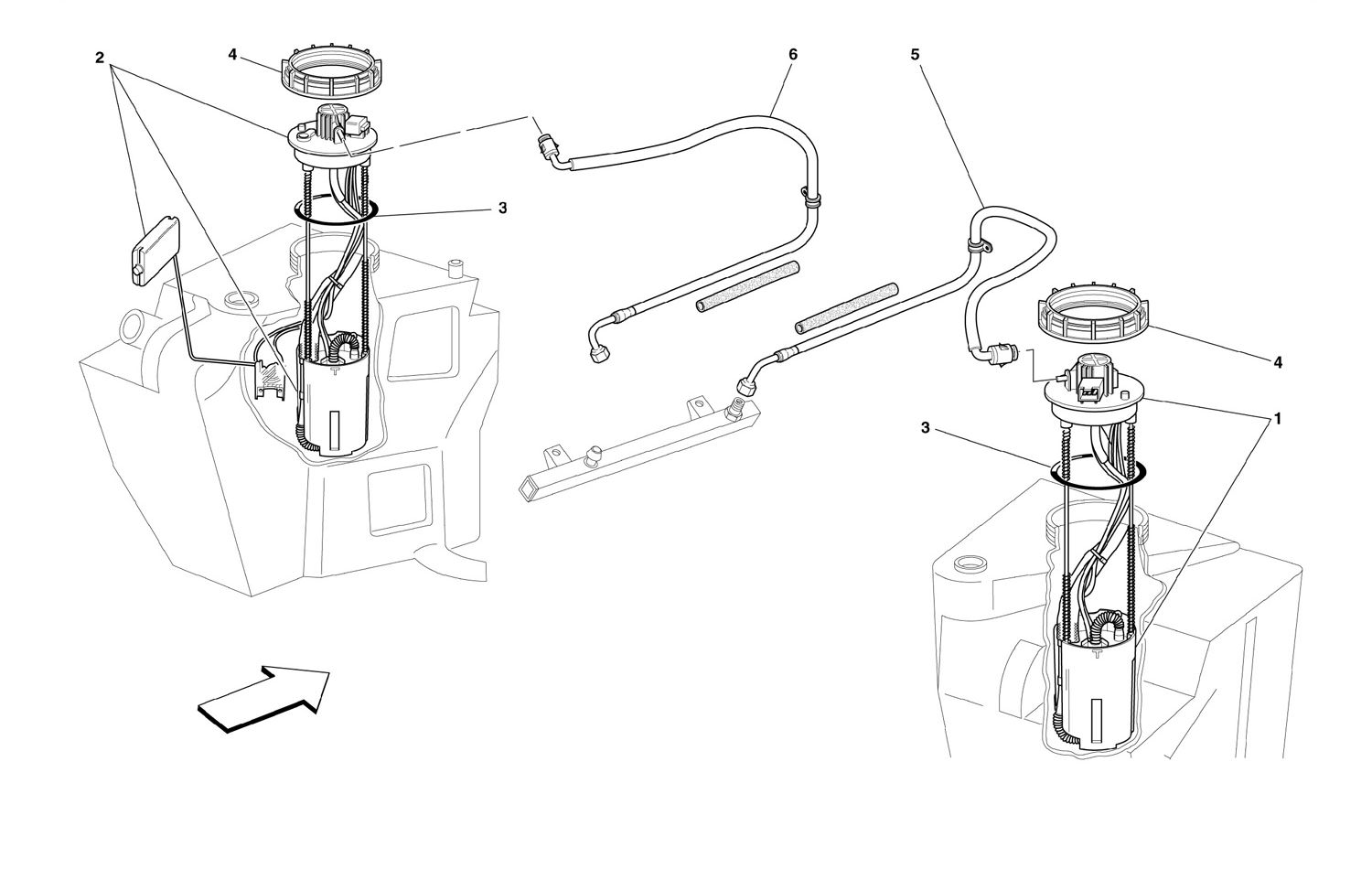 Schematic: Fuel Pumps And Pipes