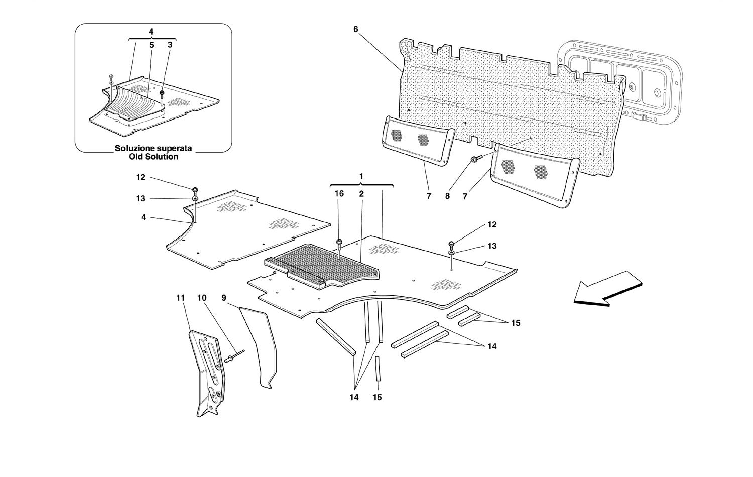 Schematic: Passengers Compartment Carpets