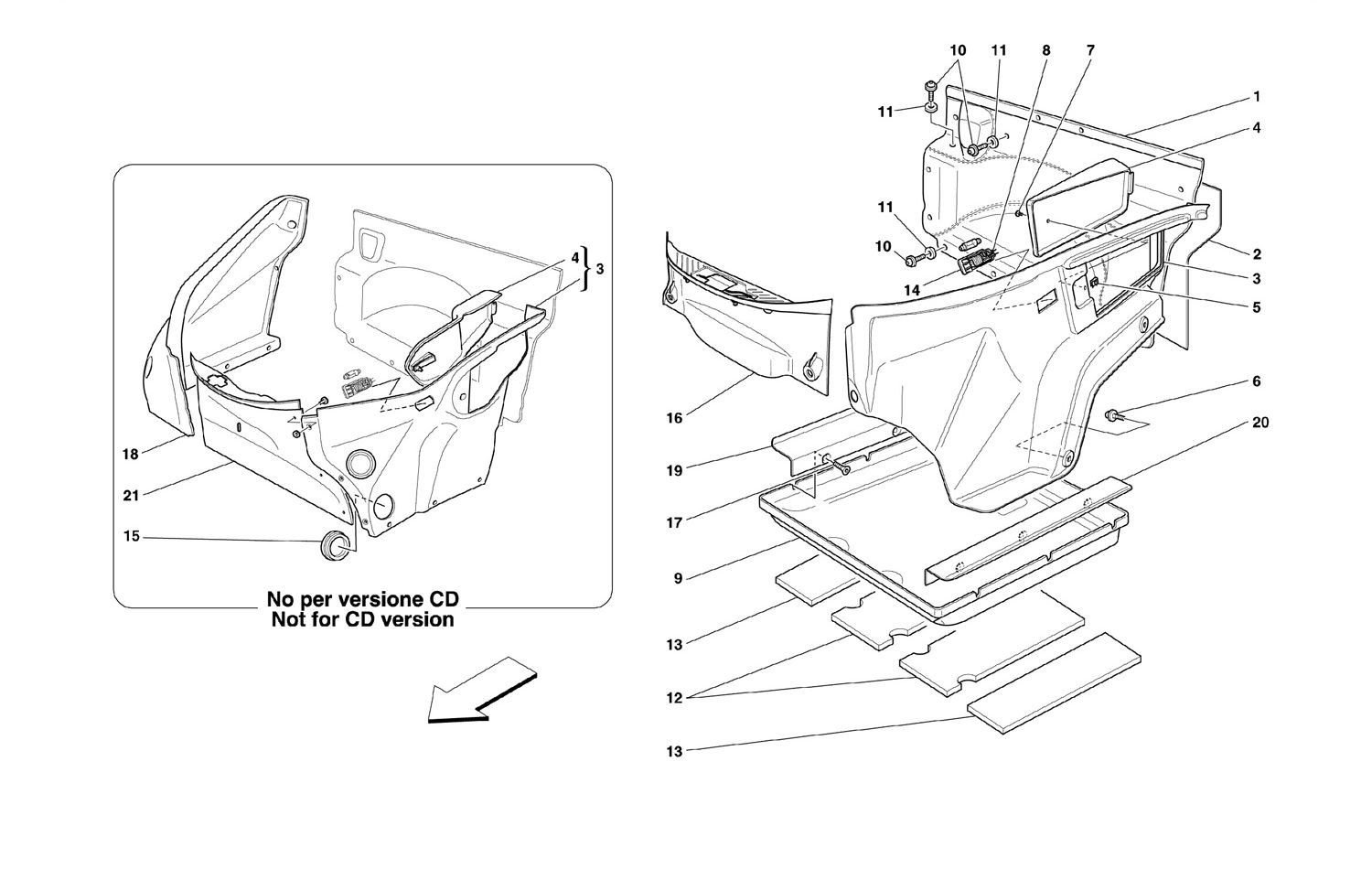 Schematic: Front Compartment Trims