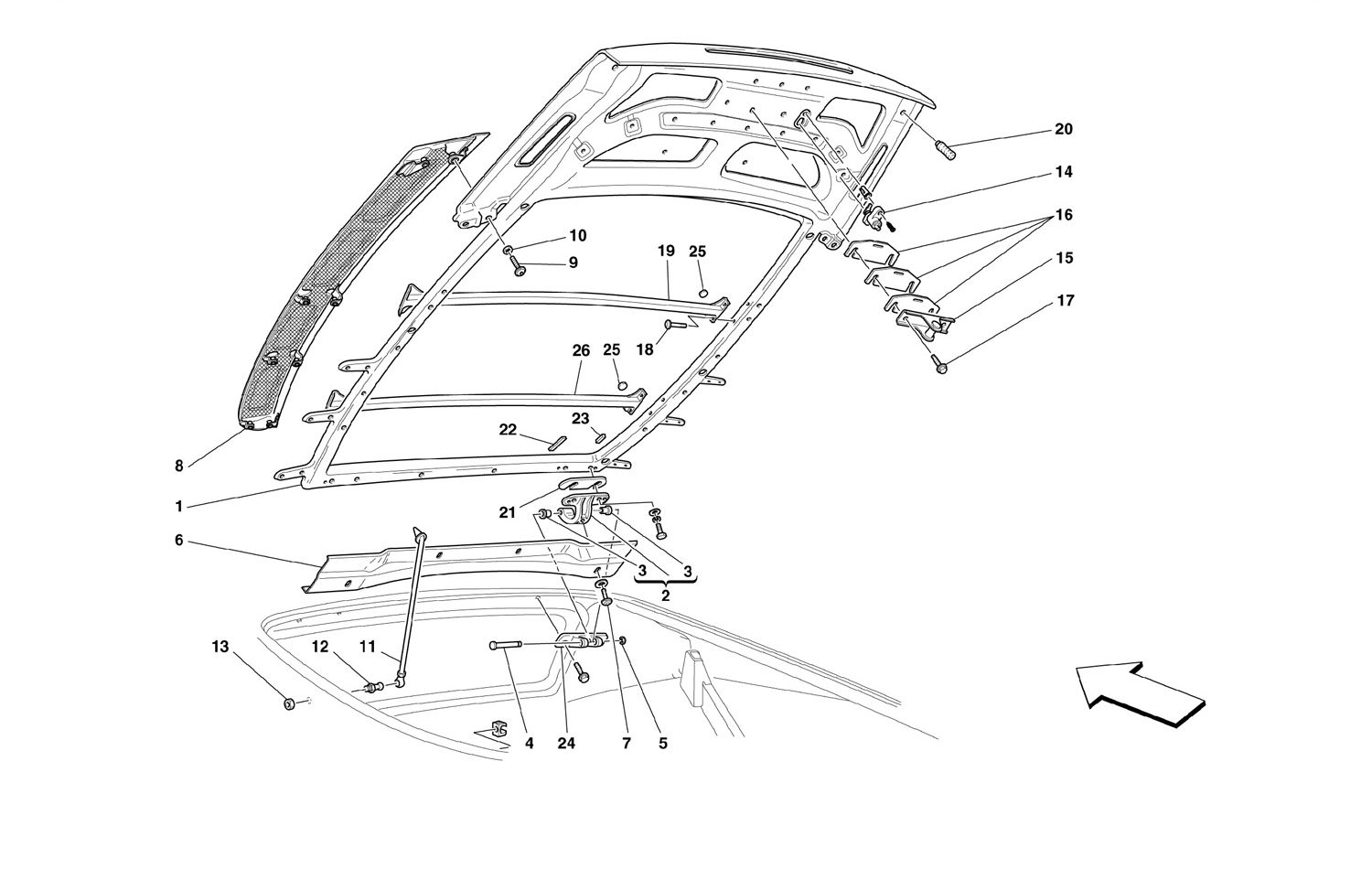 Schematic: Engine Bonnet