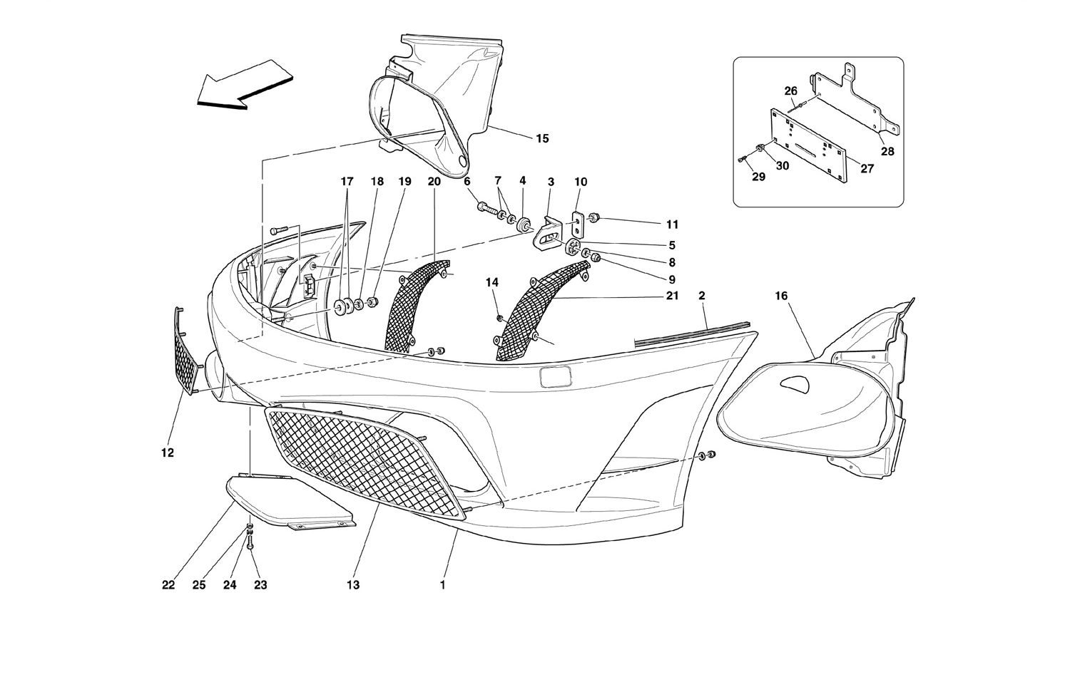 Schematic: Front Bumper