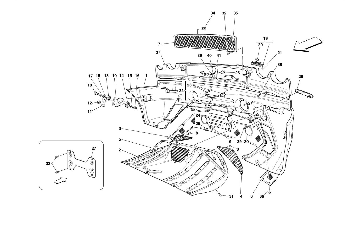 Schematic: Rear Bumper