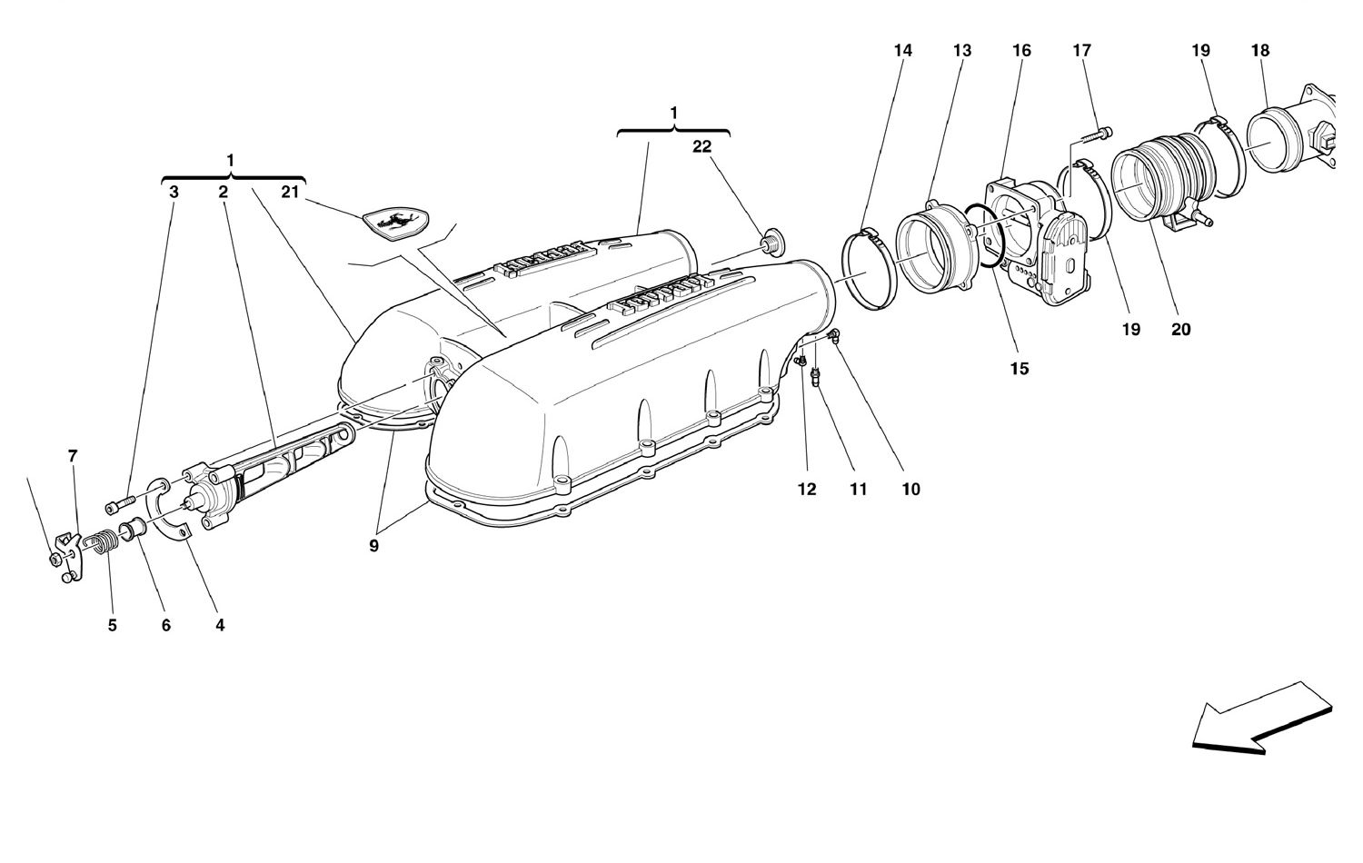 Schematic: Air Intake Manifold Cover