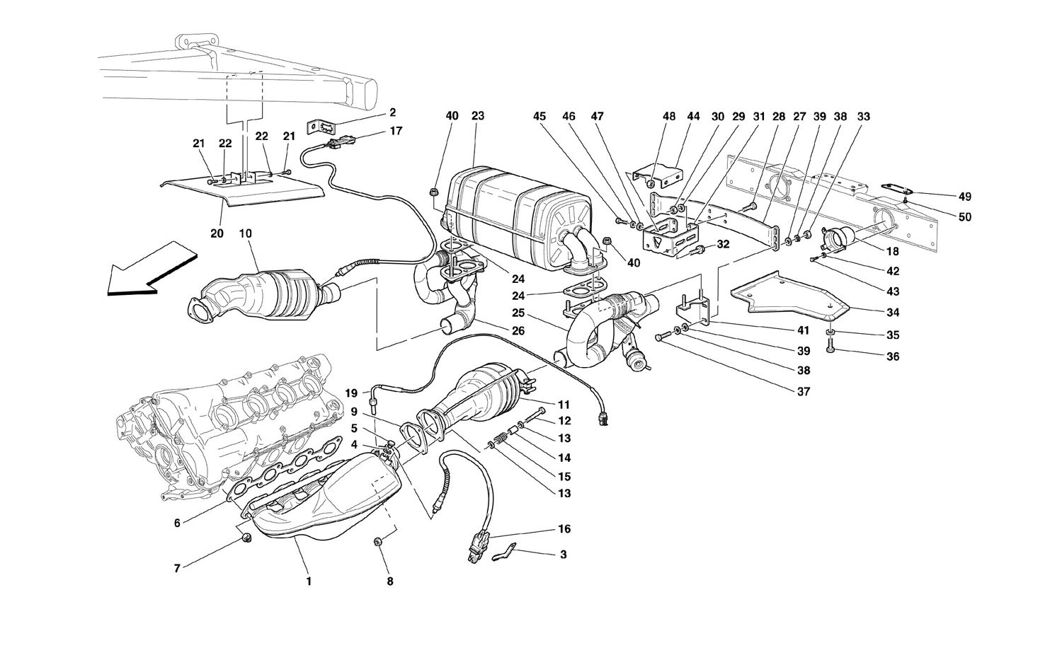 Schematic: Racing Exhaust System