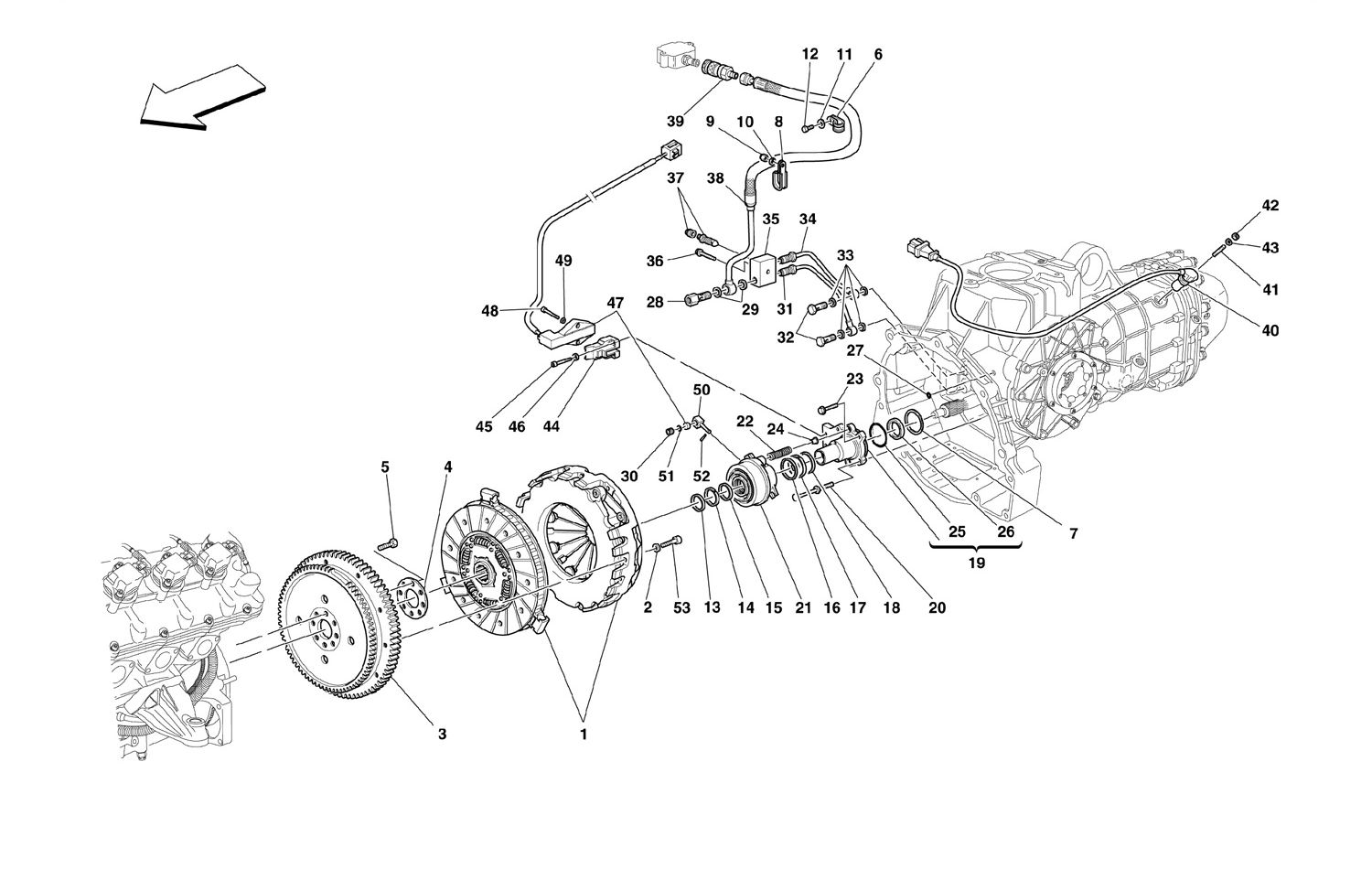 Schematic: Clutch And Controls -Valid For F1 -