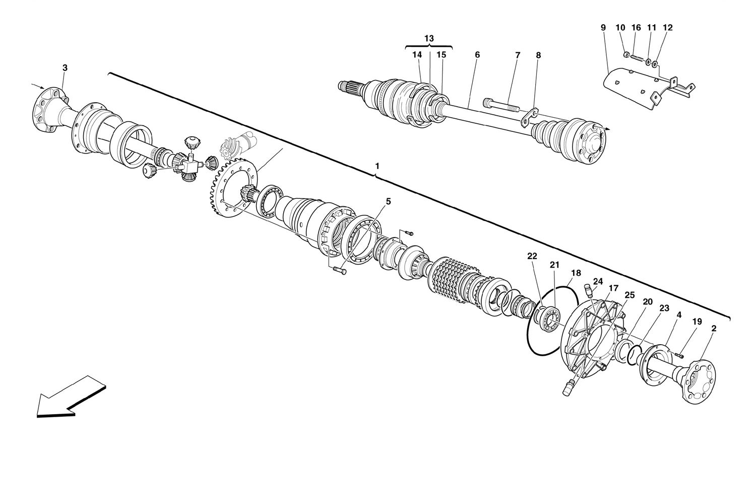 Schematic: Differential And Axle Shaft