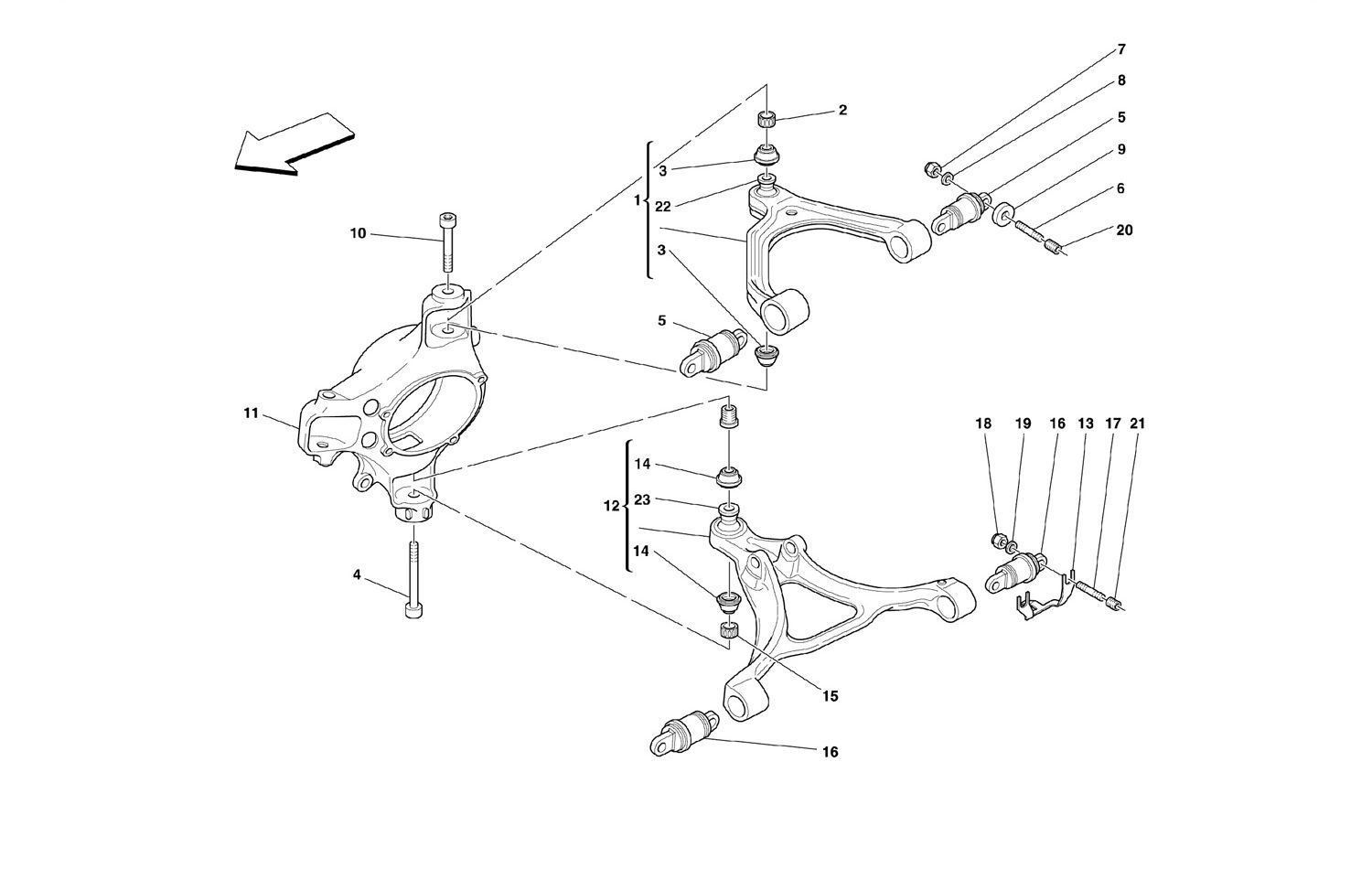 Schematic: Front Suspension - Wishbones