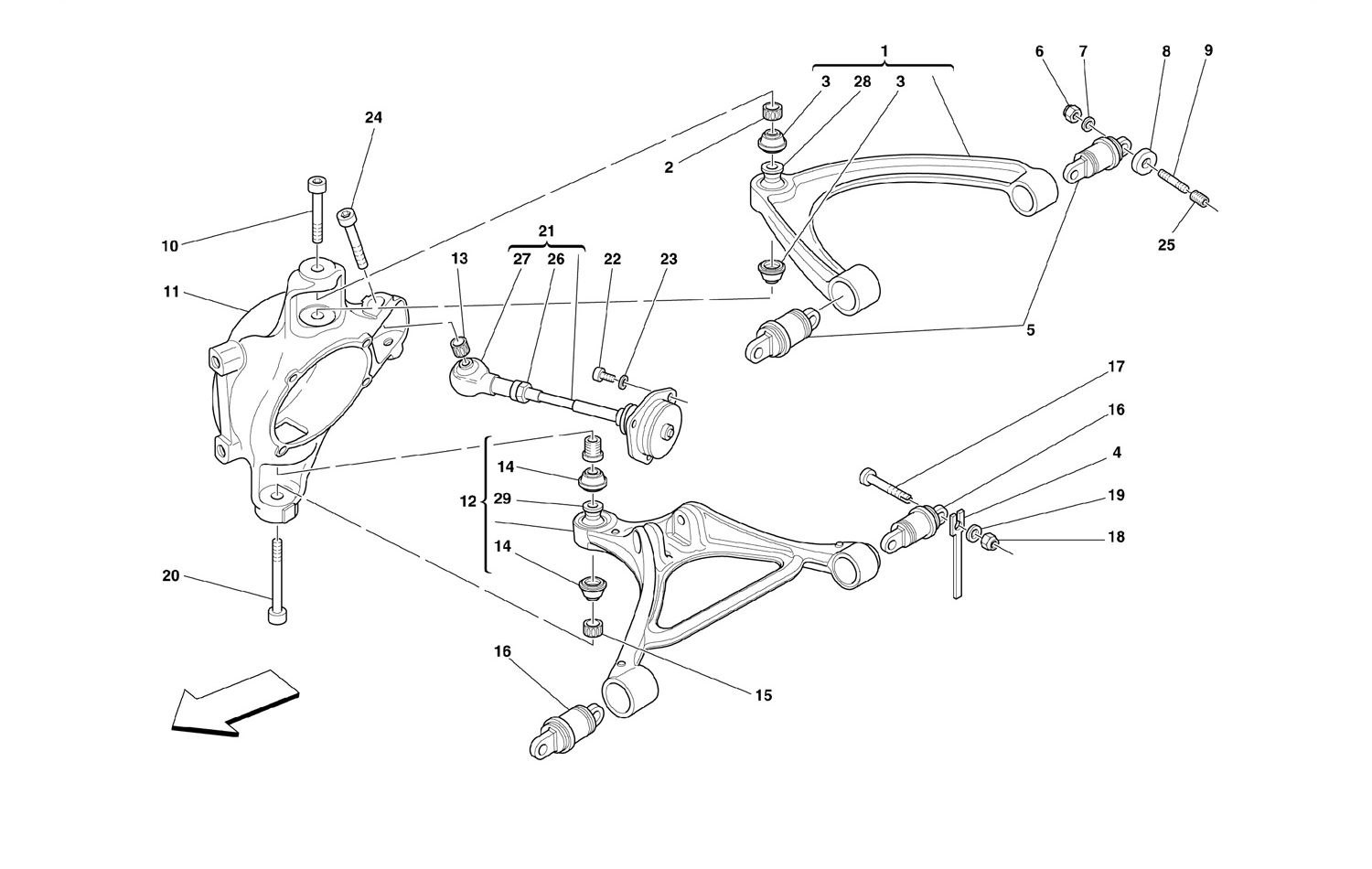 Schematic: Rear Suspension - Wishbones