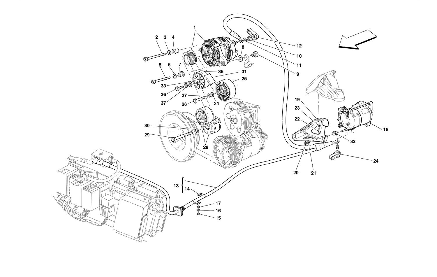 Schematic: Current Generator - Starting Motor