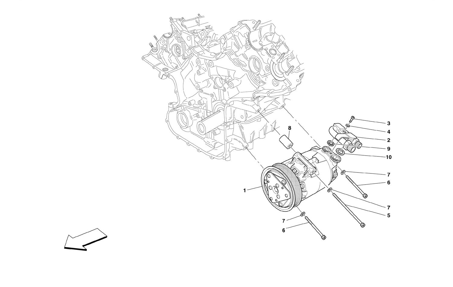 Schematic: Air Conditioning Compressor