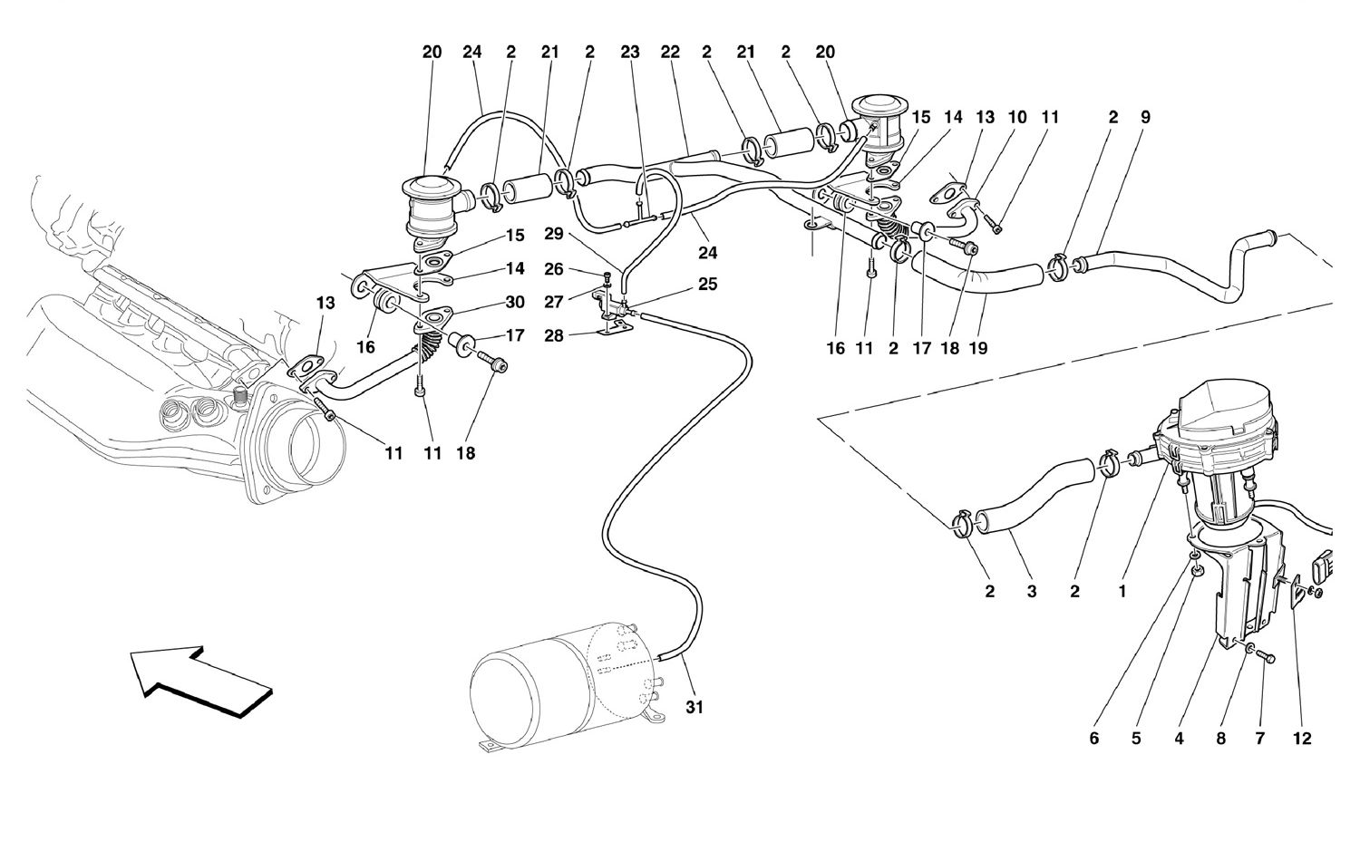 Schematic: Secondary Air Pump