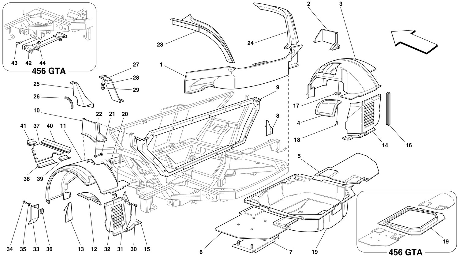 Schematic: Rear Structures And Components