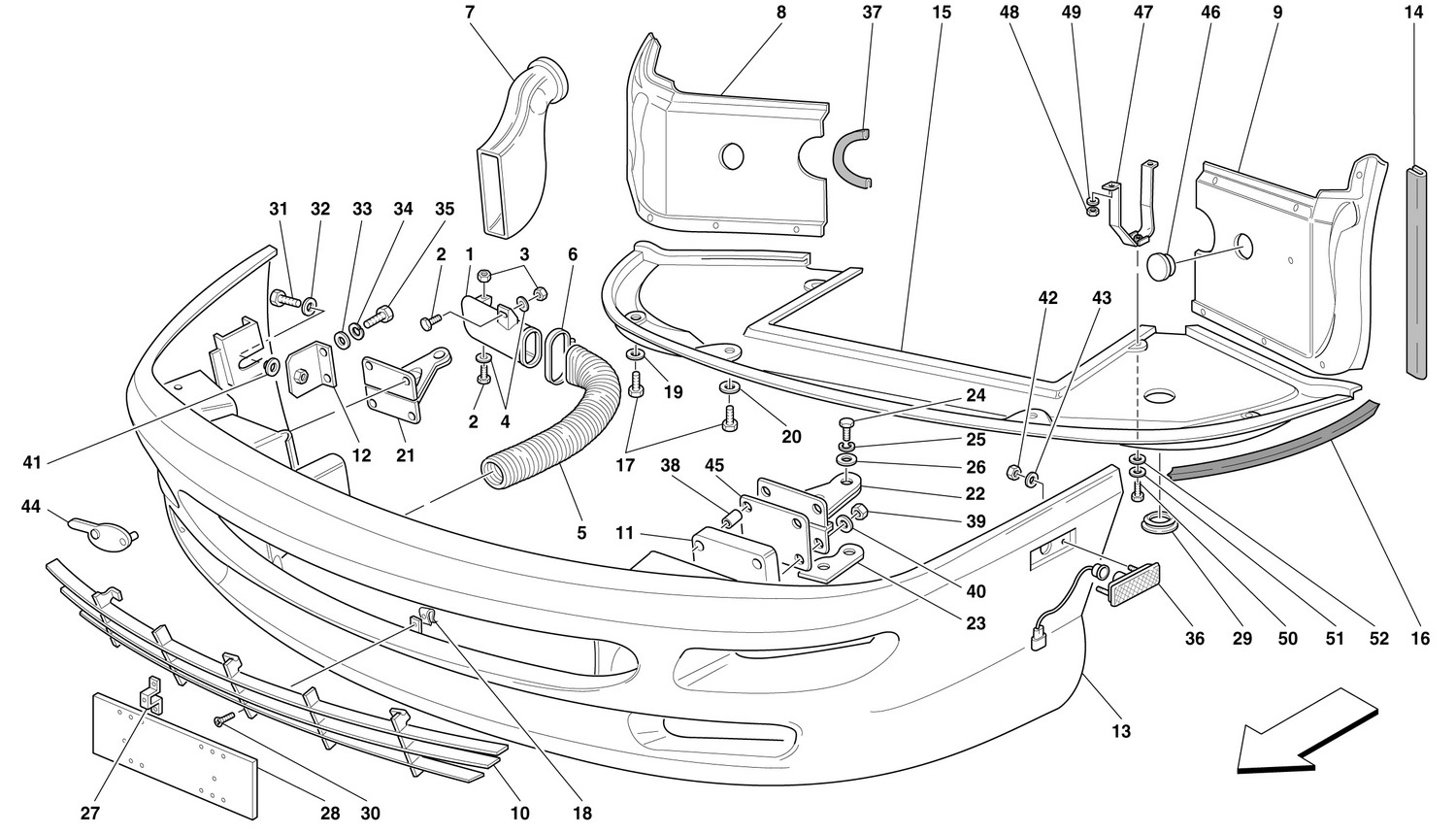 Schematic: Front Bumper