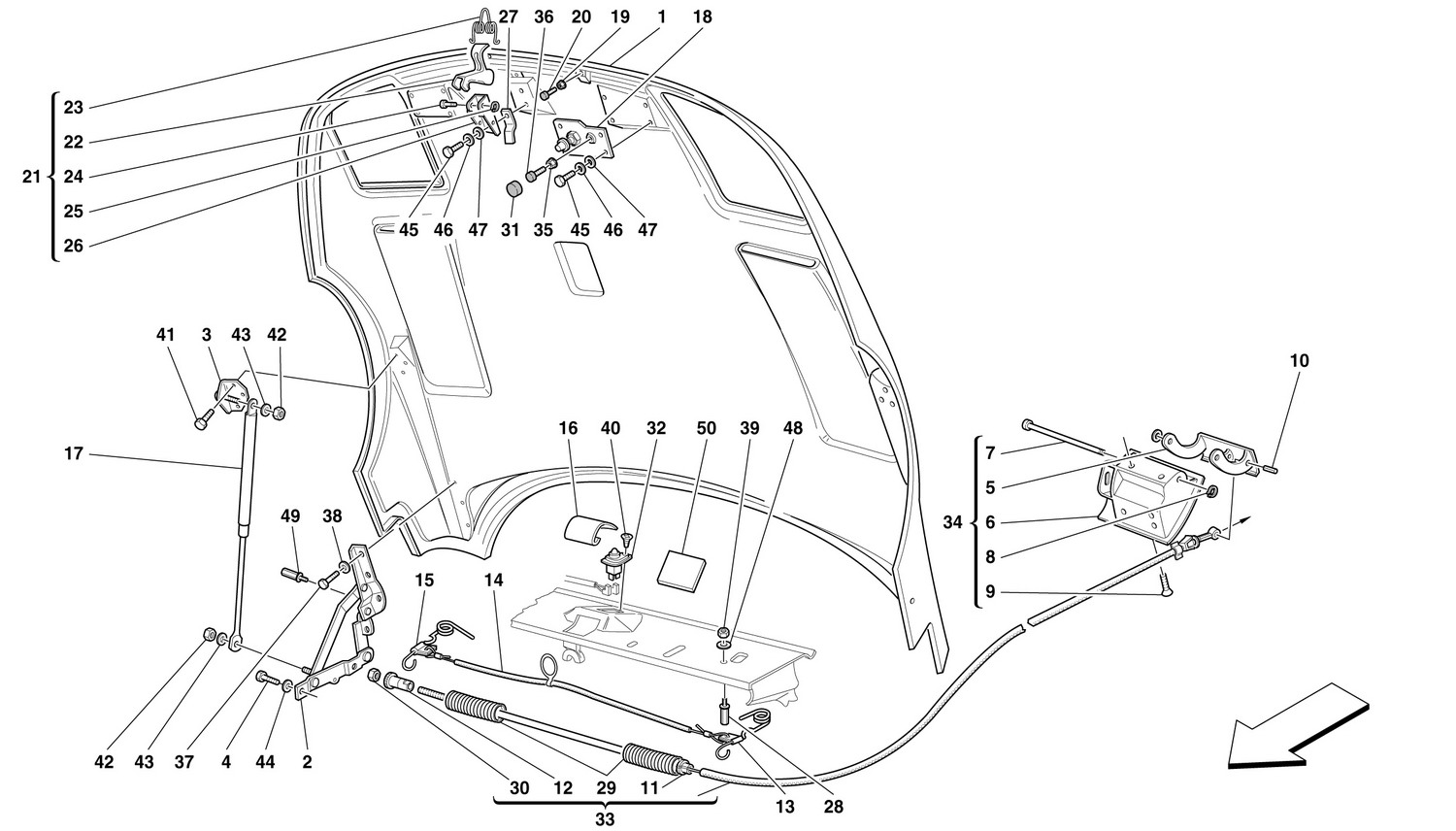 Schematic: Engine Bonnet