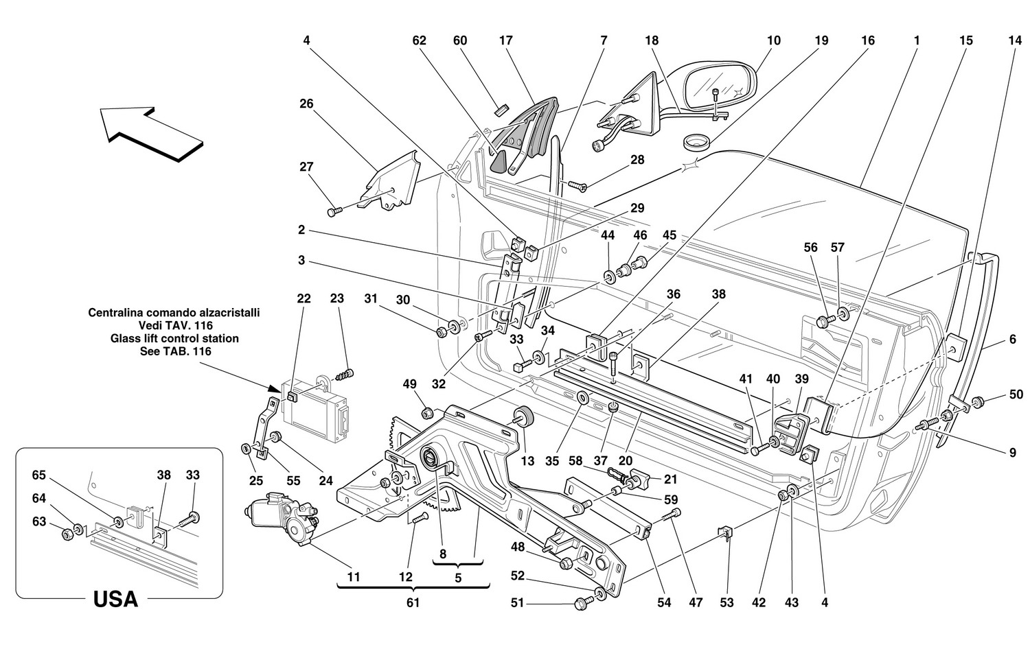 Schematic: Doors - Power Window And Rearview Mirror