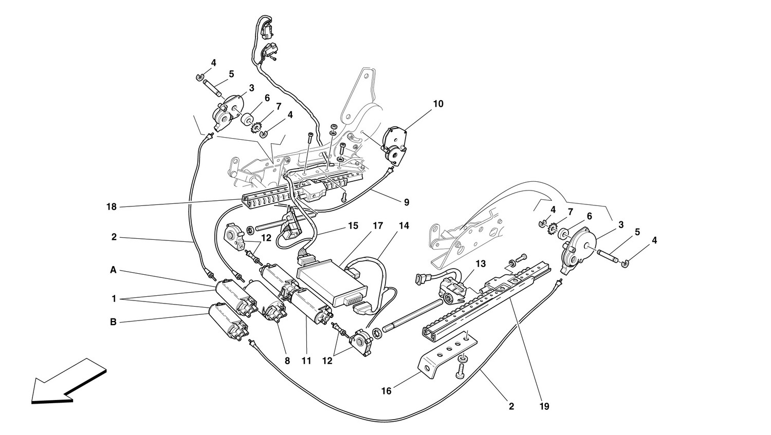 Schematic: Front Seat Movement System