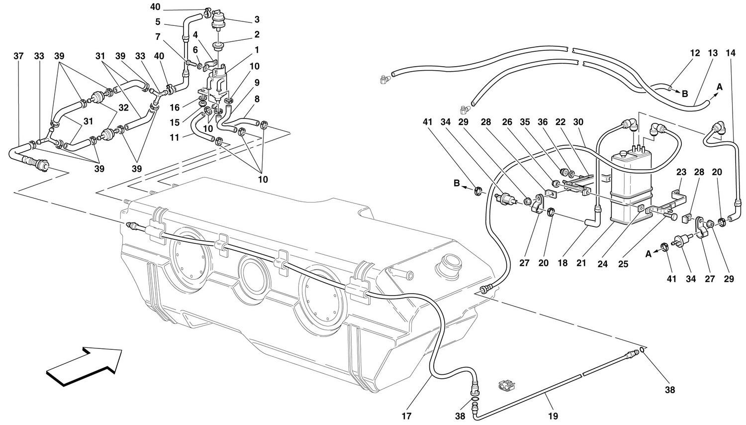 Schematic: Antievap. Device -Valid For Usa, Cdn And Aus From Car Ass. Nr. 26913-