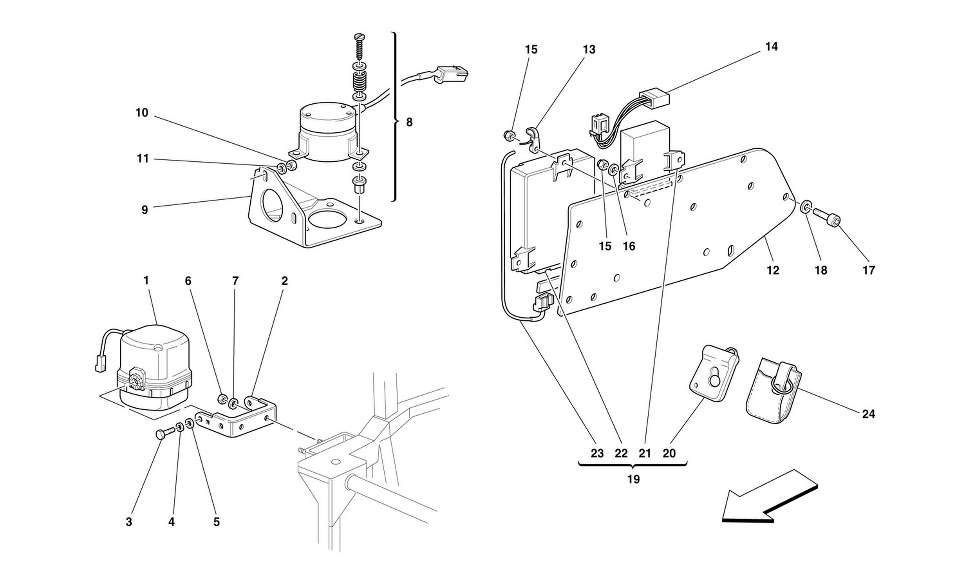 Schematic: Anti-Theft Electrical Boards And Devices -Valid For Motronic 5.2-