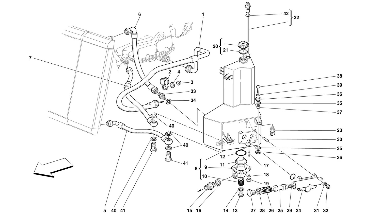 Schematic: Lubrication System - Tank