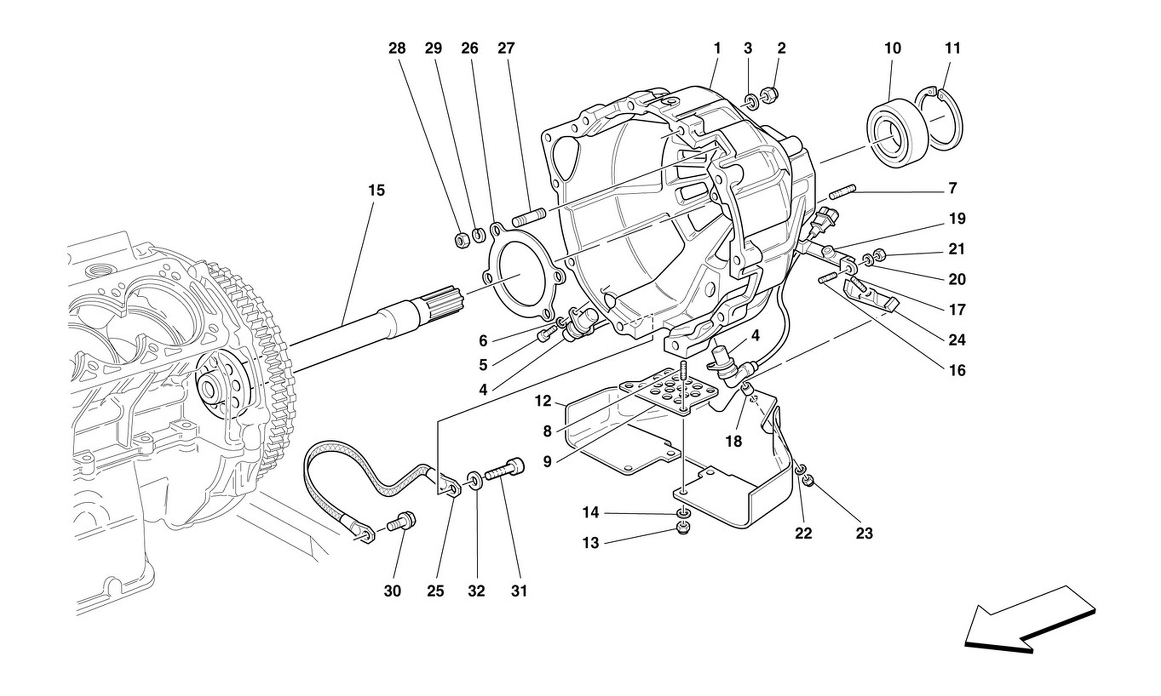 Schematic: Clutch Housing -Valid For 456 Gta