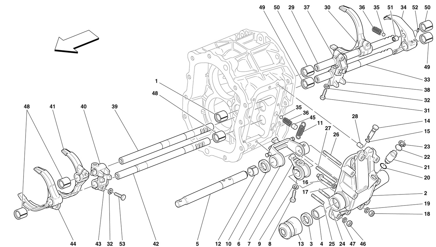 Schematic: Inside Gearbox Controls -Not For 456 Gta