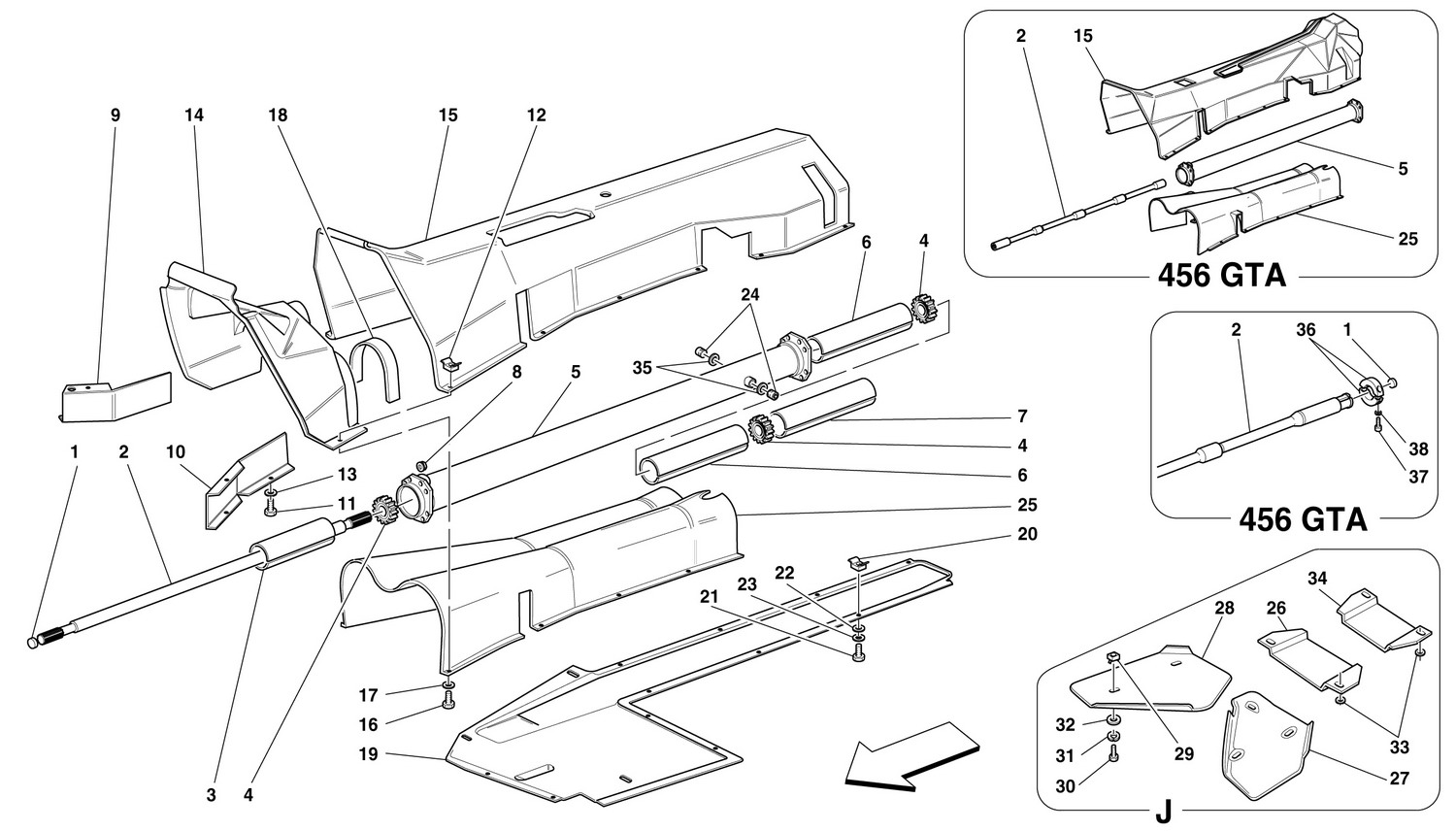 Schematic: Engine Connection Tube - Gearbox And Insulation