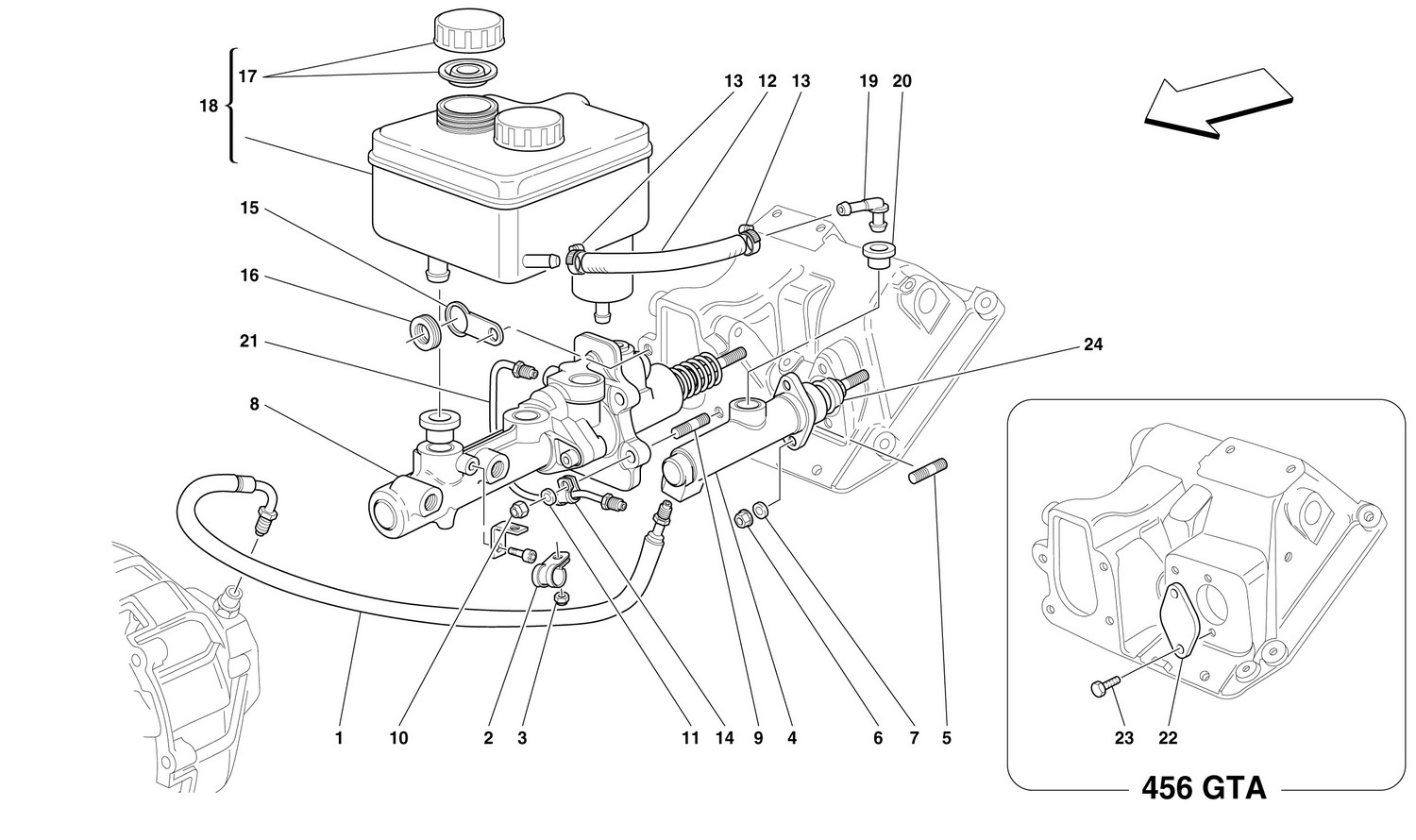 Schematic: Brake And Clutch Hydraulic System - Lhd