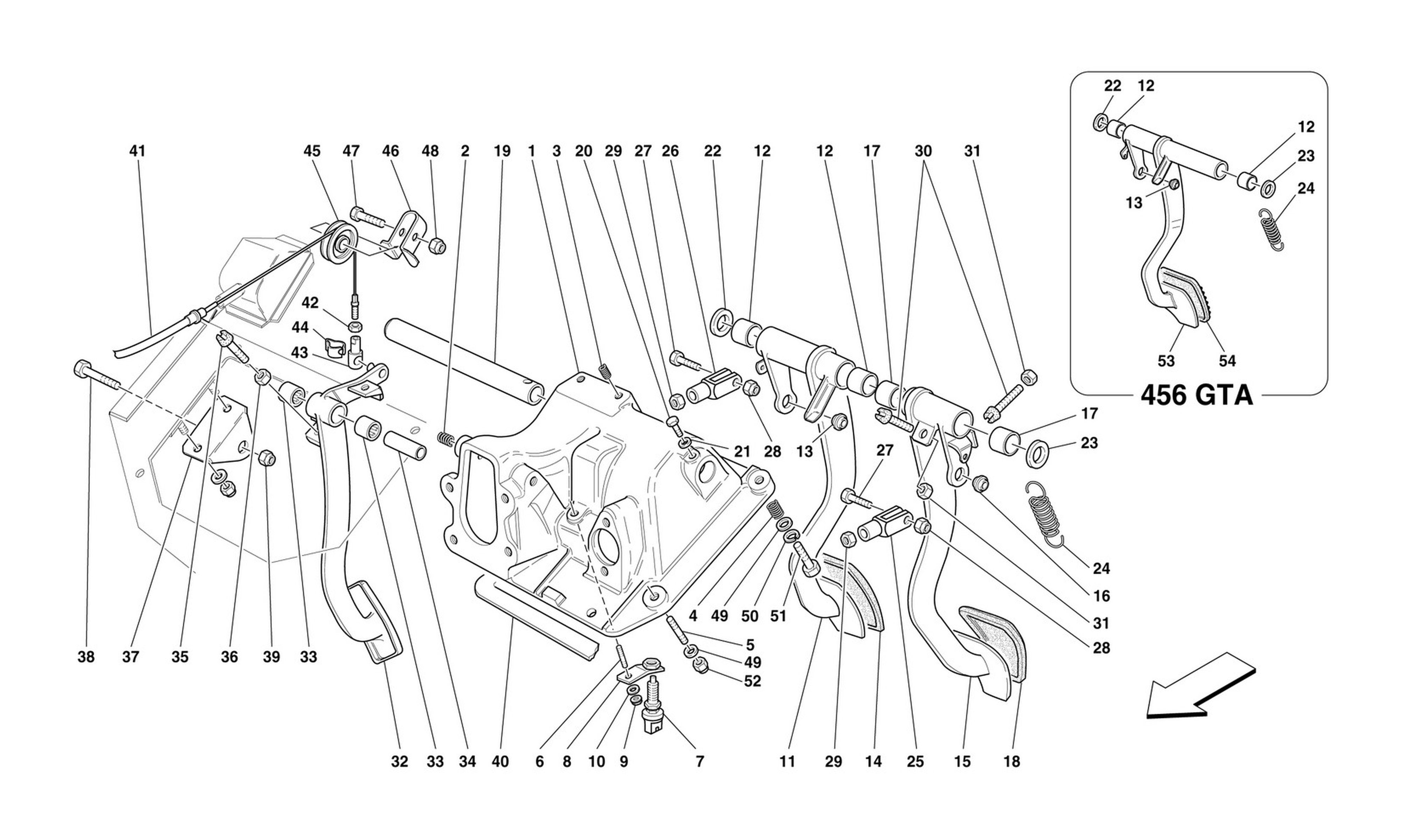 Schematic: Pedals And Accelerator Control - Lhd