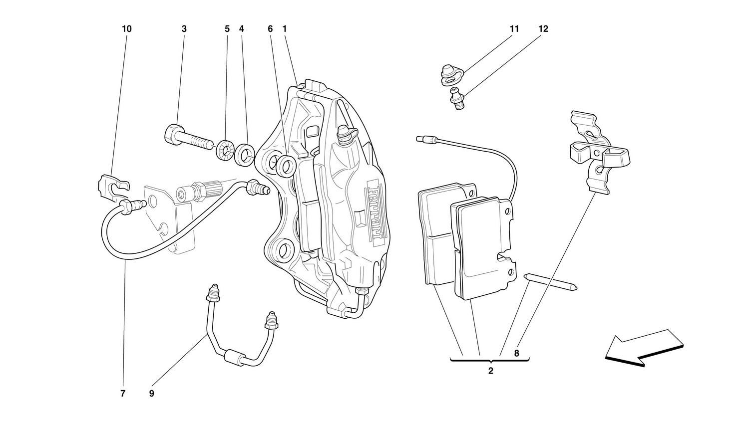 Schematic: Caliper For Front Brake