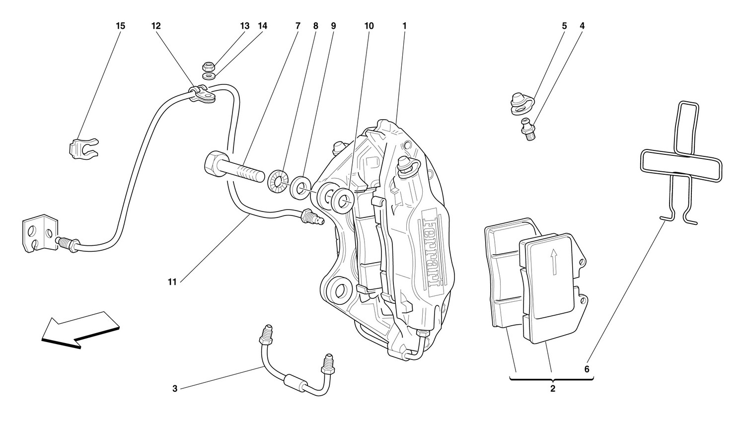 Schematic: Caliper For Rear Brake