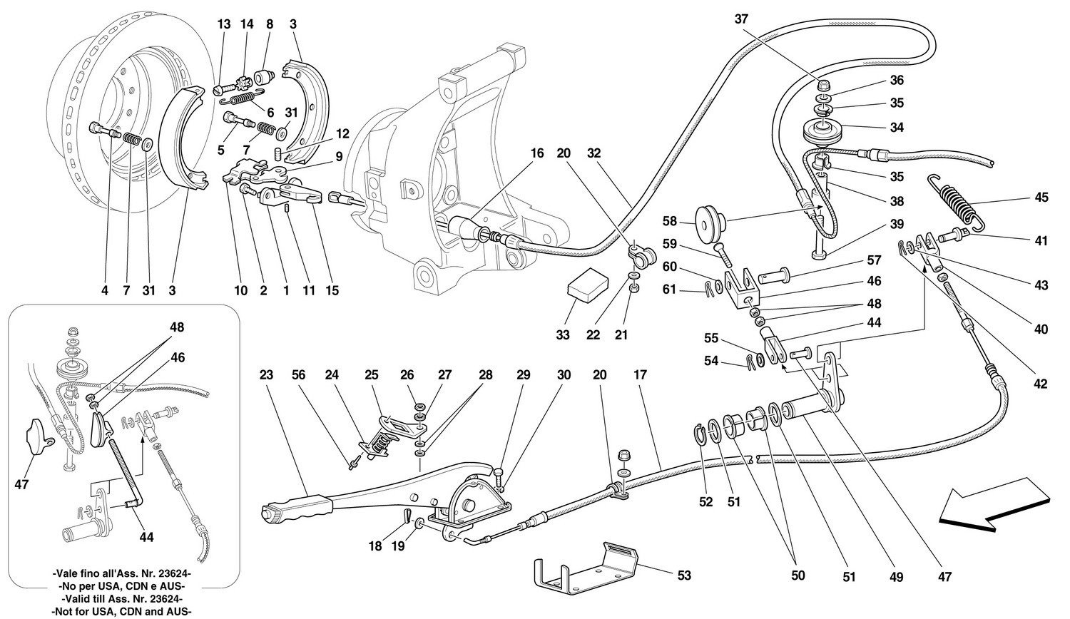Schematic: Hand-Brake Control -Valid For 456 Gta